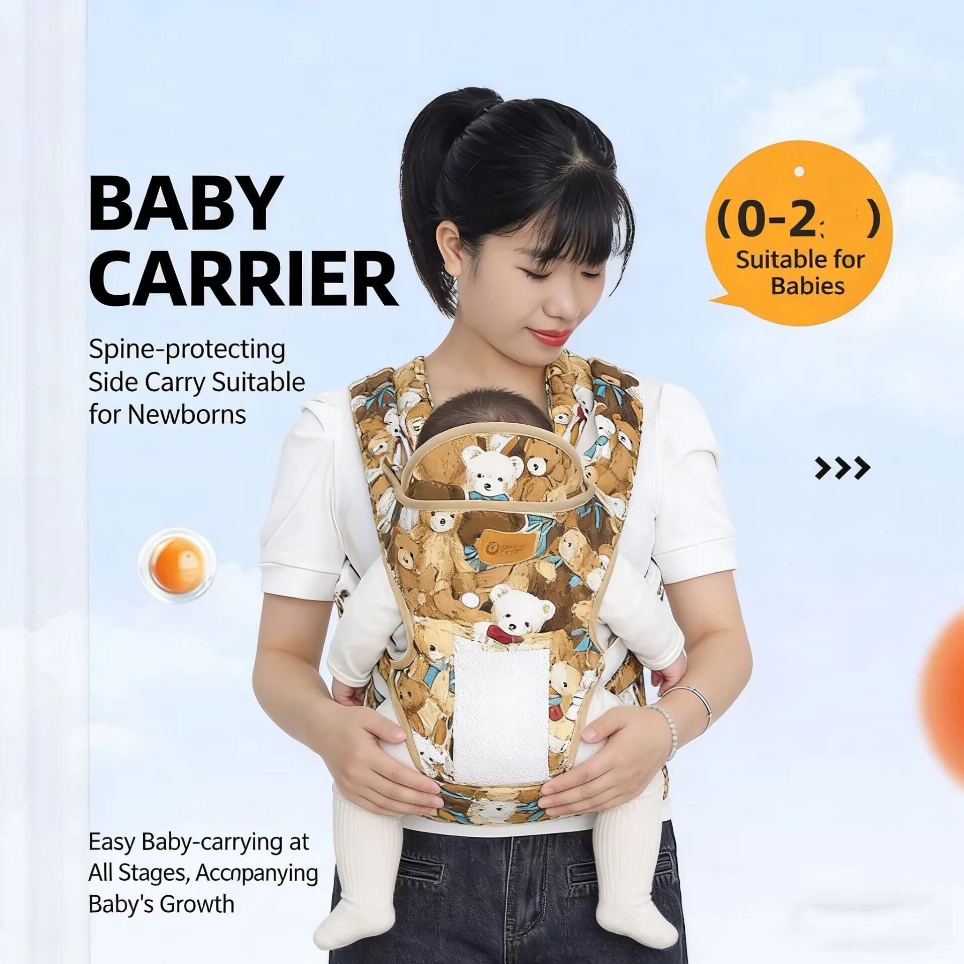 Baby Waist Outdoor Travel Holding Stool Four Seasons Multi-functional Infant Toddler Carrier Strap Front Back Universal Go Out