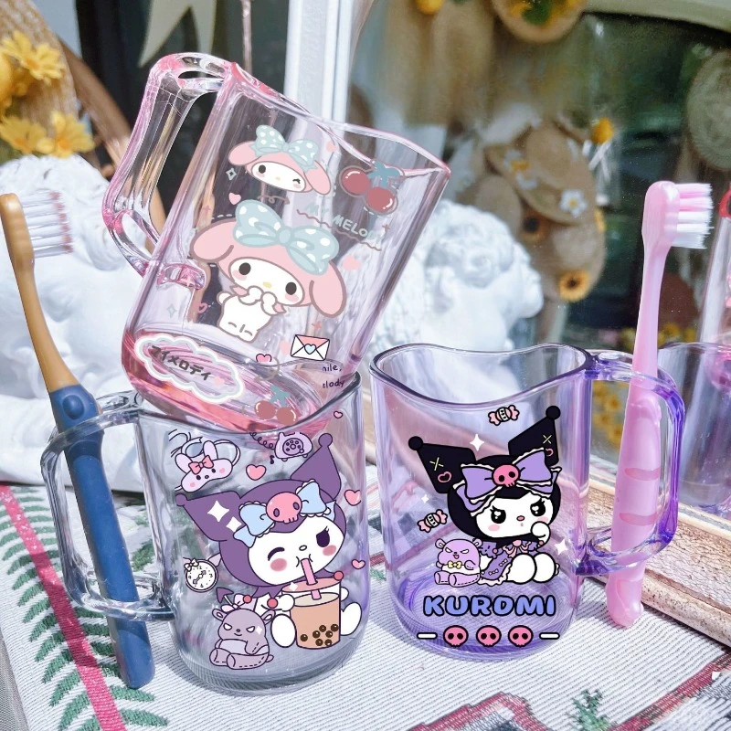 

Sanrio Hello Kittykuromi Cute creative cartoon high appearance mouthwash cup personalized fashion toothbrush cup new style gift