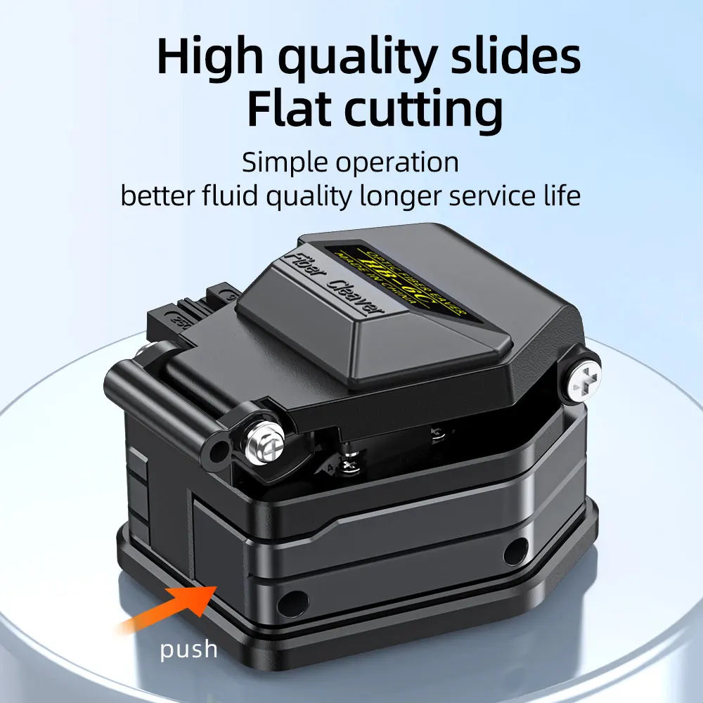 HB-6C Nuovo FTTH Utensile da taglio ad alta precisione Mannaia per fibra ottica Cavo Fusion Splice Coltello da taglio Set di strumenti per giunzione a freddo