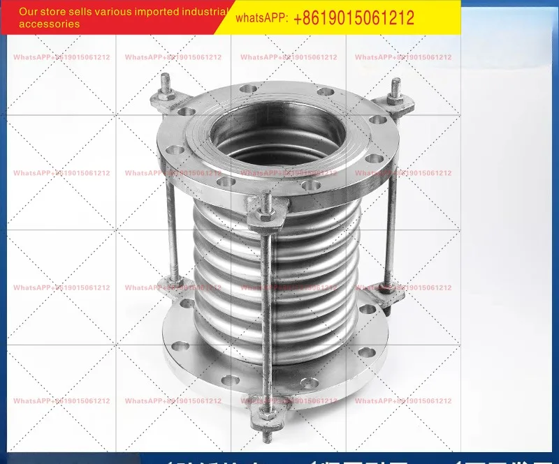 brand new Flange compensator PN10 metal corrugated welding steam pipeline expansion and expansion soft joint DN50