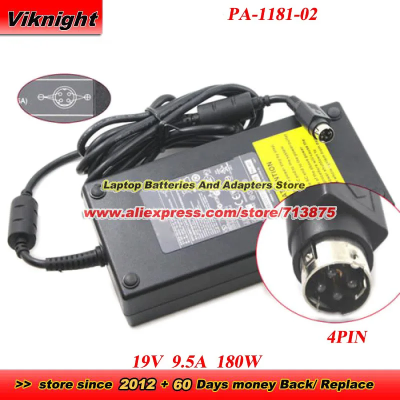 PA-1181-02 AC Adapter 19V 9.5A 180W for MS-AC32 Power Adapter Round with 4 Pin tip Charger