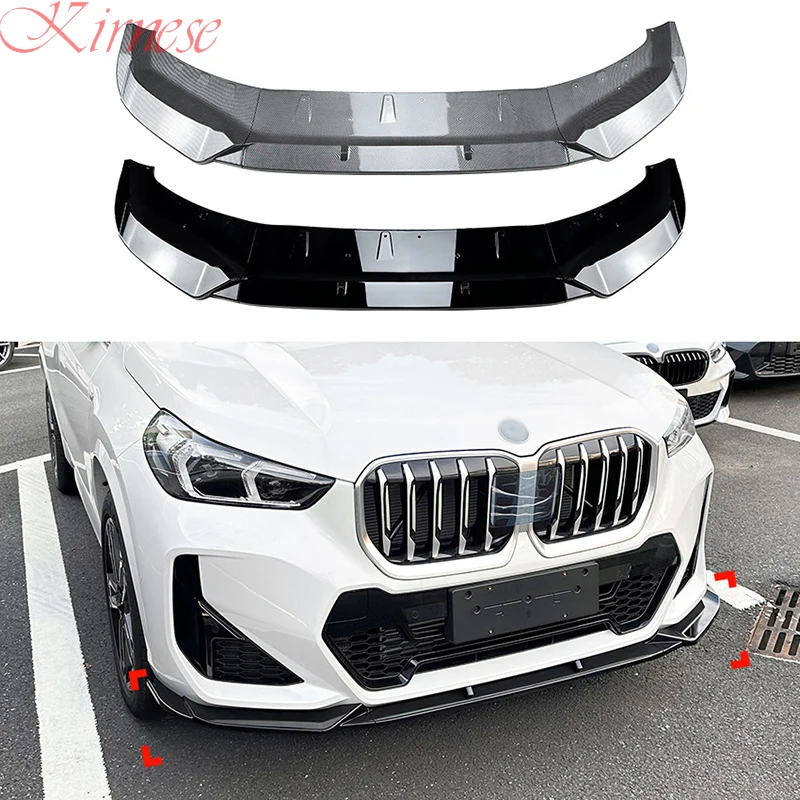 Car Front Spoiler Lip Lower Splitter Guard Plate Blade For BMW X1 U11 U12 M Sport 2023 2024