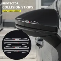 4Pcs Transparent Silicone Protector Strips Car Door Bumper Logo Sticker For Nismo Nissan Tiida Teana Skyline Juke X-trail Almera