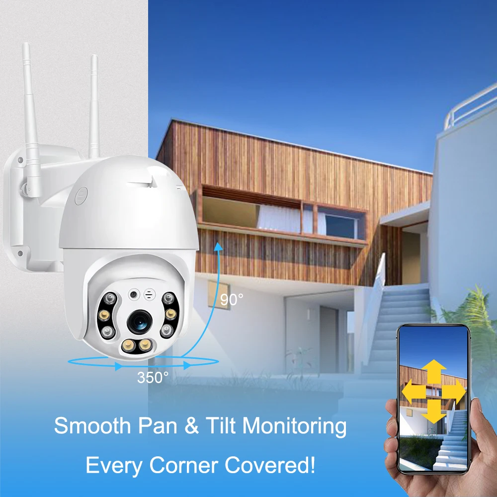 YOOSEE Full HD WIFI Camera Dome Camera 1080P Color Night Vision Auto Tracking Audio bidirezionale telecamera di sorveglianza di sicurezza esterna