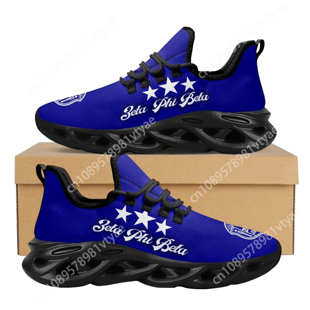 Custom Made New Professional Running Shoes Zeta Phi Beta Printed Cushion Running Wears Women Men Anti Slip Walking Sneakers Hot