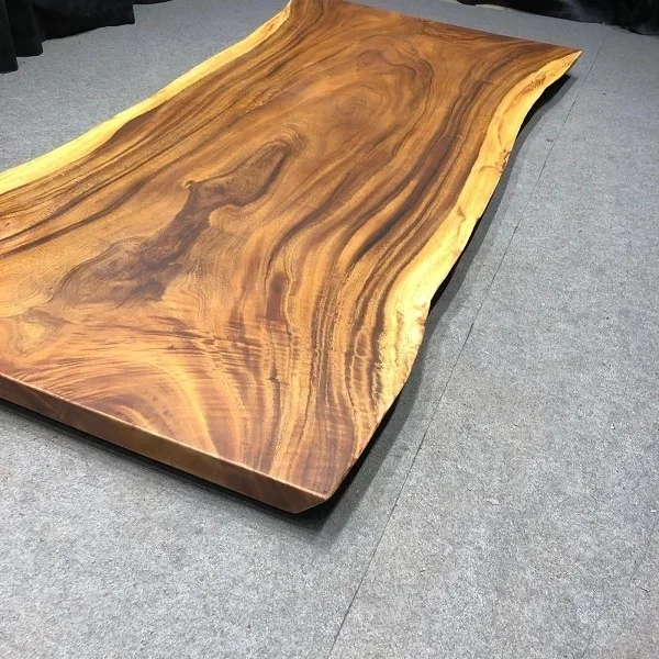 Solid Walnut Wood Slab Large Size Irregular Shaped Wood Dining Table Top Live Edge High-end Simplicity Robustness Customizable