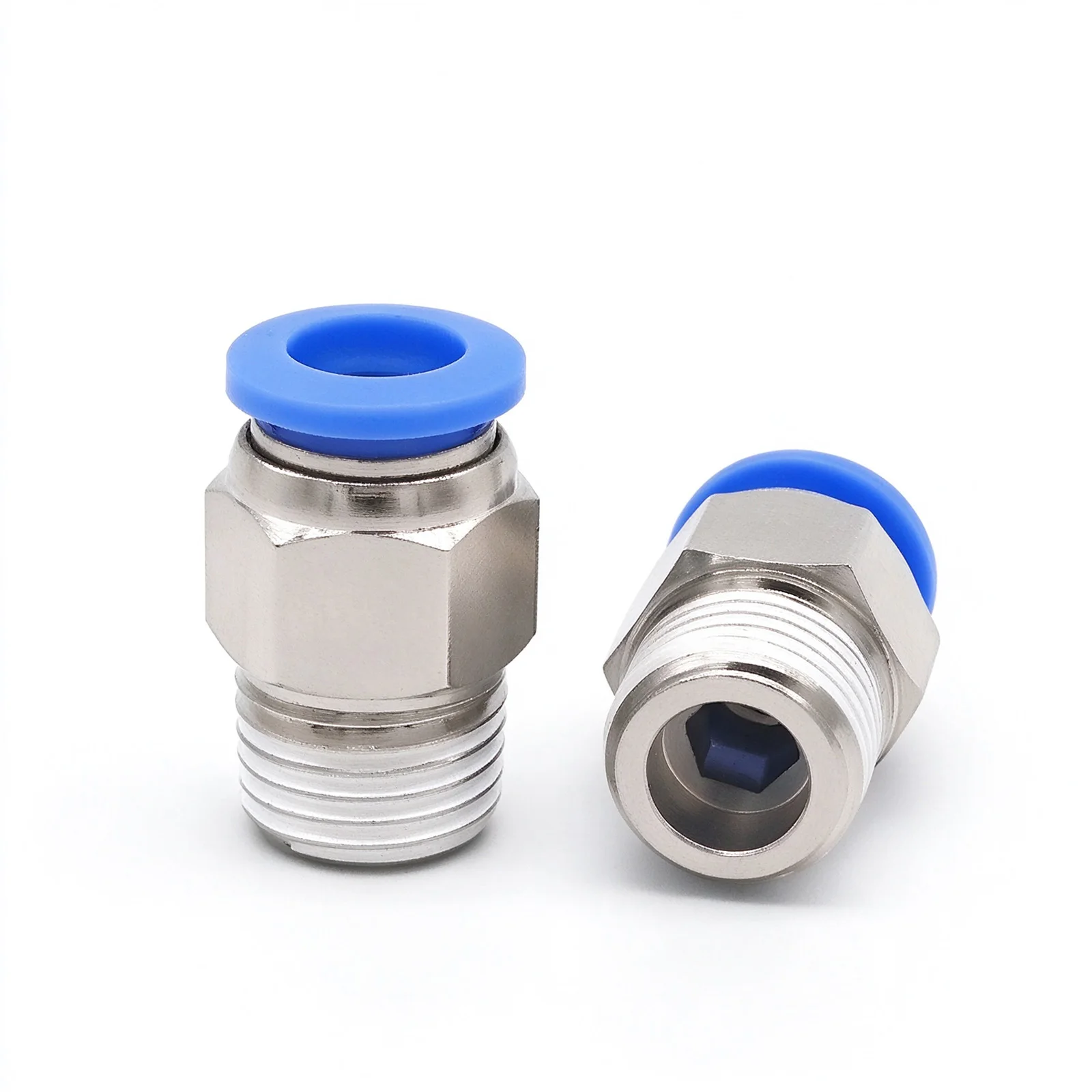 PC Straight Male Thread Fitting Iron Nickel Plated Pneumatic Air Tube Quick Push-in Connector PC8-02 PC6-01 Pneumatic Components