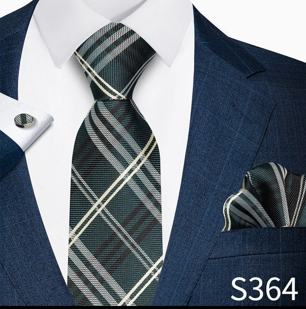 Luxusmarke, 8 cm, Krawatten-Einschubtaschentücher und Manschettenknöpfe-Set für Herren, goldenes Paisley-Muster, Geburtstagsgeschenk, Krawatten- und Anzugaccessoires, passend für Partys. – Detail 11