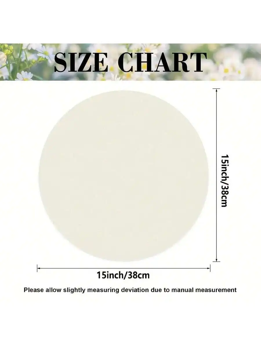 Retro Grape Design Round Table Mat 15 Inch Linen Non-Woven Fabric Vintage Dining Table Decor