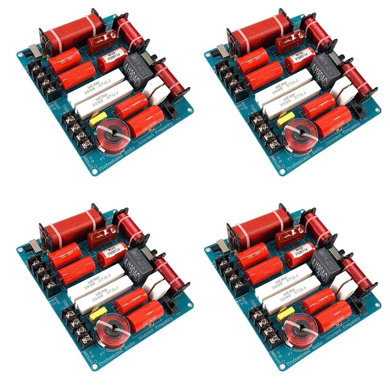 SQPP-4X 350W 3 Cara Papan Pembagi Frekuensi KTV Speaker Panggung Crossover Audio Treble Mediant Bass 3 Cara Crossover Divider