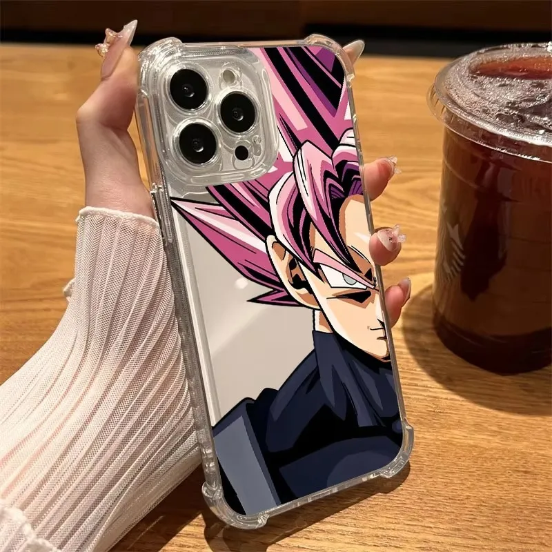 

Super Saiyans Rosé Blue Goku Black God Phone Case Clear For iPhone 17 16 14 15 11 12 13 Pro Max 16E 15 16 Plus 17 Air Soft Cover
