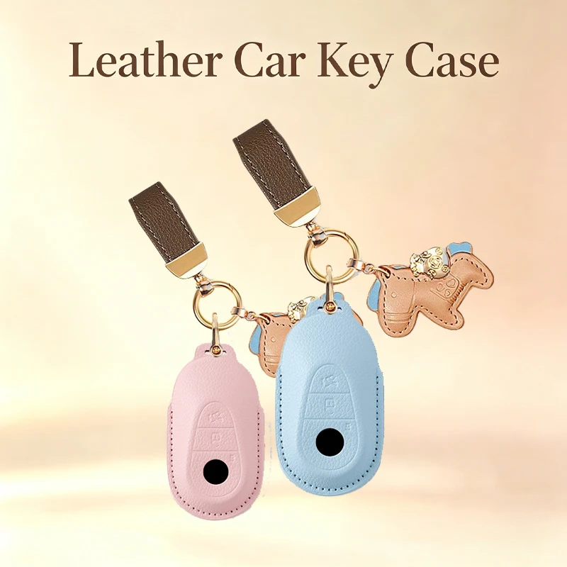 Leather for Mercedes Benz W223 W206 S350L S400L S450L S500L C260l C200l Glc300l E300l Remote Key Case Cover Holder Accessories