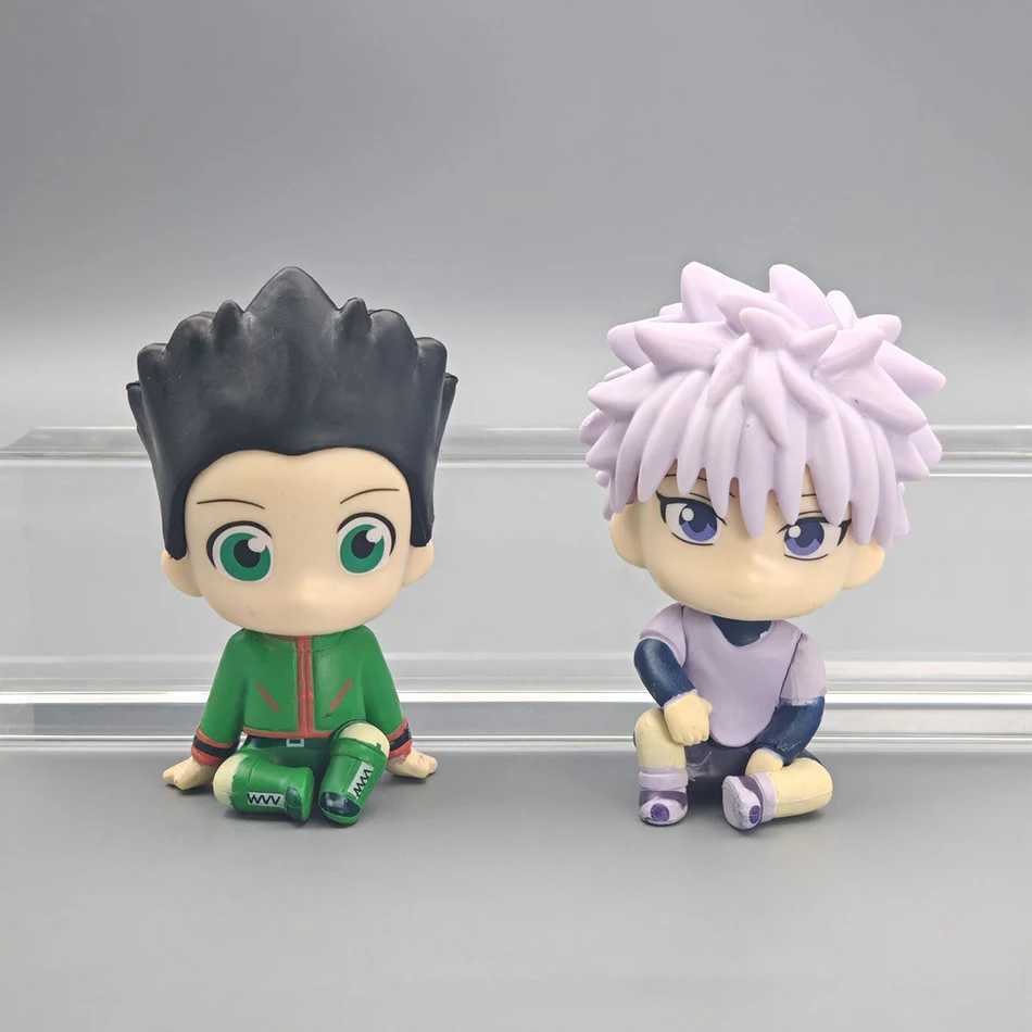 9CM Q Version Hunter x Hunter Action Figure Toy PVC Cartoon Gon Freecss Anime Figure Model Animation Doll Desktop Decoration Toy