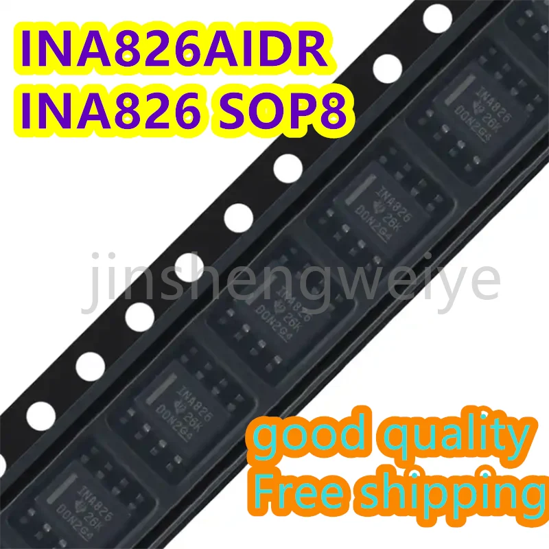 1~50PCS Brand New INA826AIDR INA826AID INA826 SOP-8 Instrumentation Amplifier IC chip Good Quality