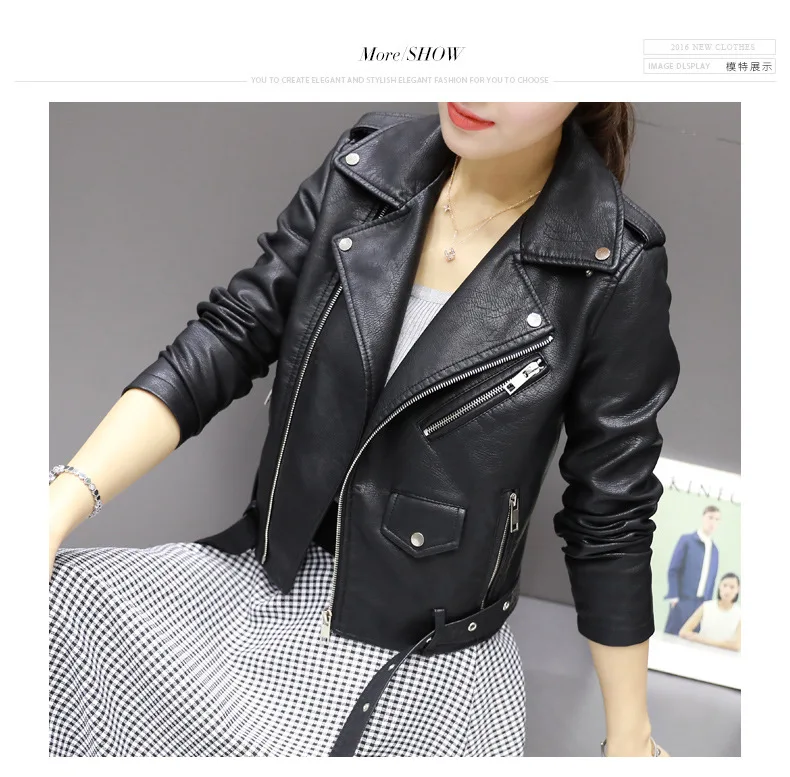 Women Punk Leather Blazer Zipper Motorycle Jacket Outwear overcoat S-XXXL jacket women  bomber jacket women