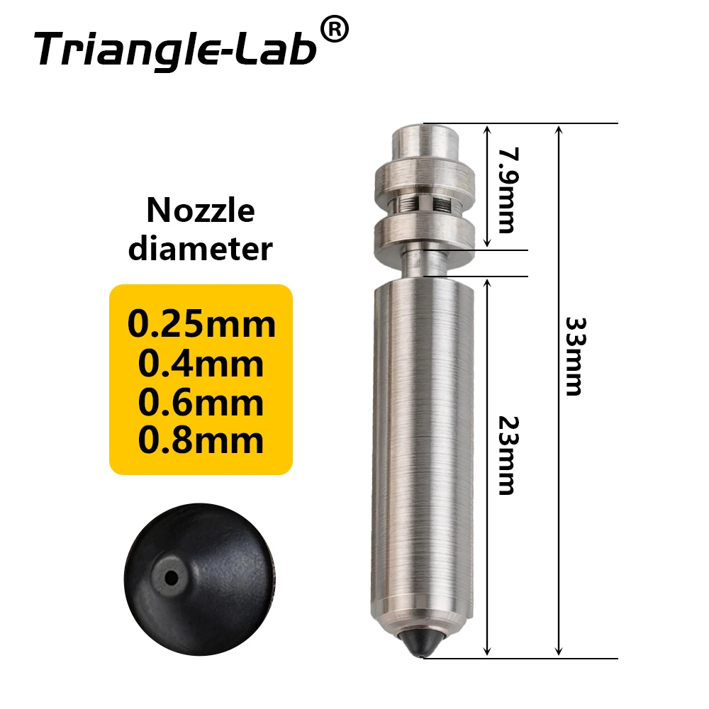 Trianglelab ®   Dysza bimetaliczna Quick Swap do Anycubic Kobra X Combo, 0.25mm/0.4mm/0.6mm, ulepszona, o zwiększonej odporności na wysokie temperatury — zdjęcie produktu 6