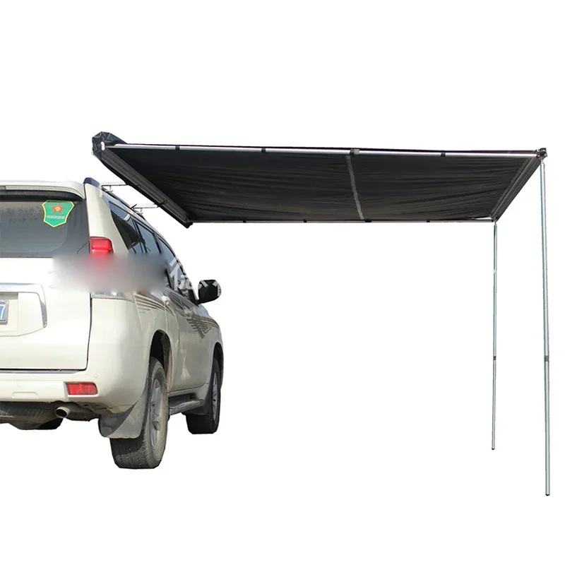 Soft Shell Khaki Black Vinyl Car Side Tent Roof Side Tent Outdoor Canopy Pergola Splashproof 2000mm