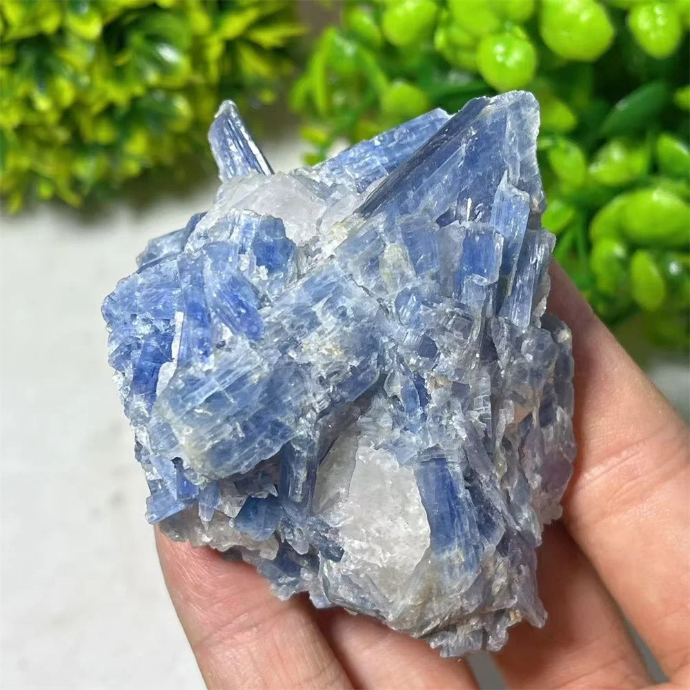 Crystal Natural Blue Kyanite Gemstone Specimen Raw Stone Quartz Chip Wicca Spiritual Calcite Collect Home Decorated Healing