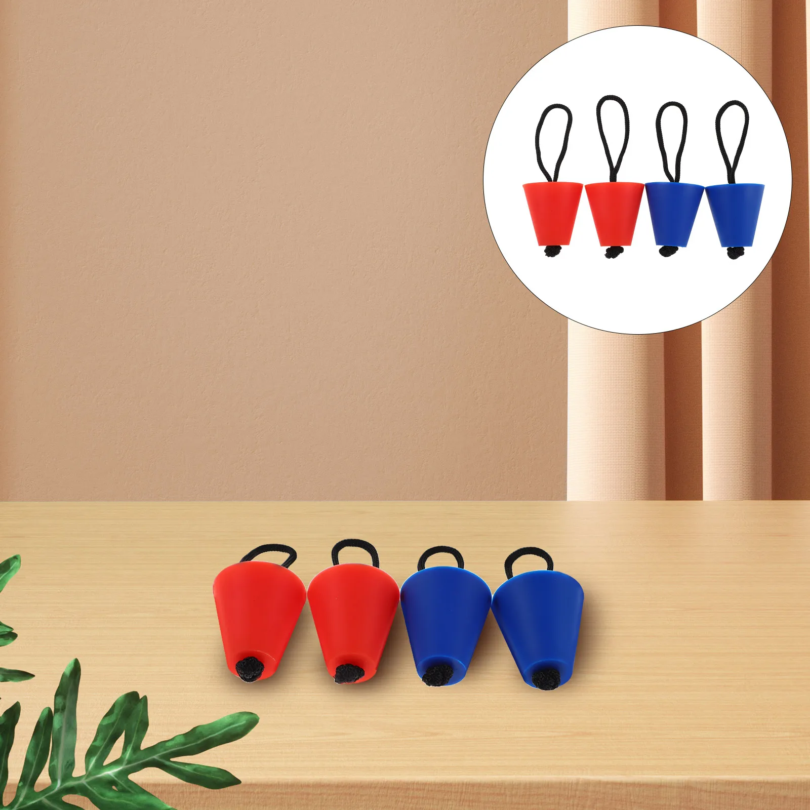 

4 Pcs Waterproof Plug Boat Drain Hole Bungs for Boats Stoppers Silica Gel Accessories Plugs