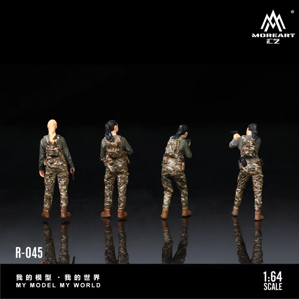 More Art 1:64 Special Forces Female Doll Set, Resin Decoration Figure Model for Gift&Display&Collection