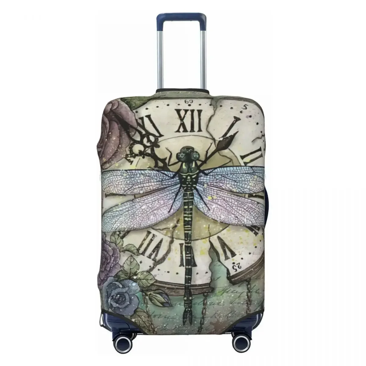 Dragonfly Time Print Luggage Protective Dust Covers Elastic Waterproof 18-32inch Suitcase Cover Travel Accessories