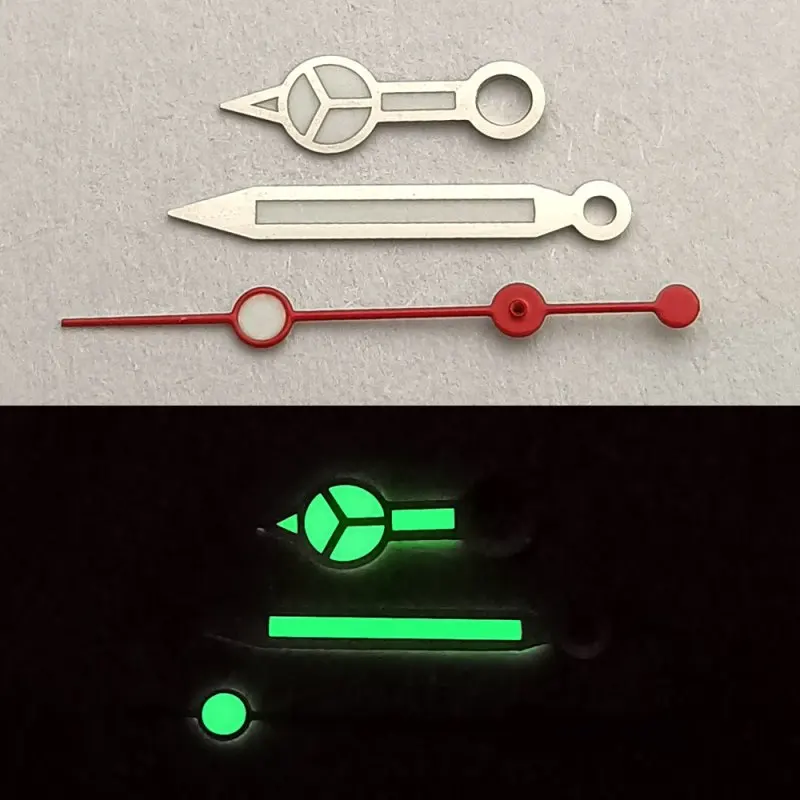 Mod Watch Accessories Three Pin Super Green Luminous Watch Hand Pointer Fits for NH34 NH35 NH36 Movement