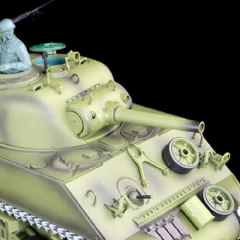 HENG LONG 1/16 7,0 actualizado M4A3 Sherman listo para correr RC Tank 3898 pistas de Metal juguetes controlados de Toucan TH17671-SMT8