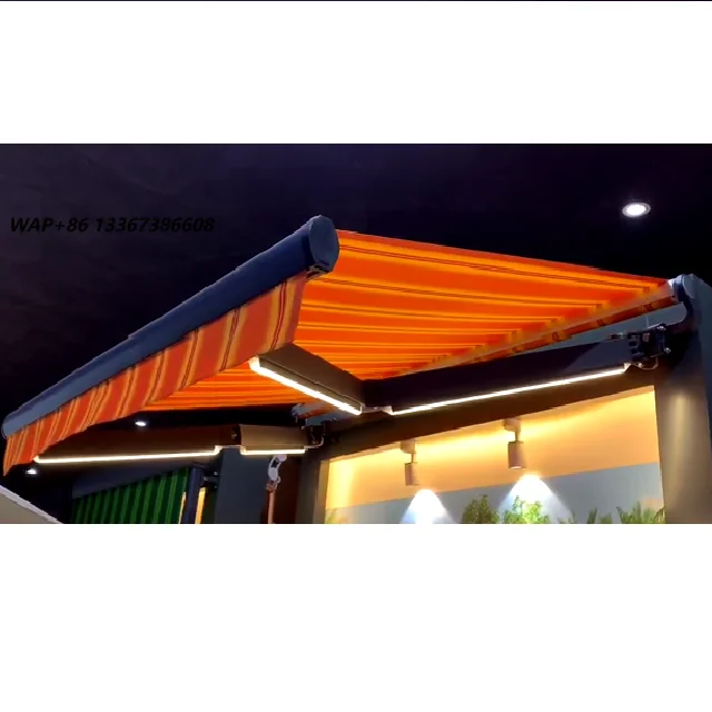 Outdoor Balcony Aluminum Electric Manual Sun Shade Retractable Awnings Motorized for Sale