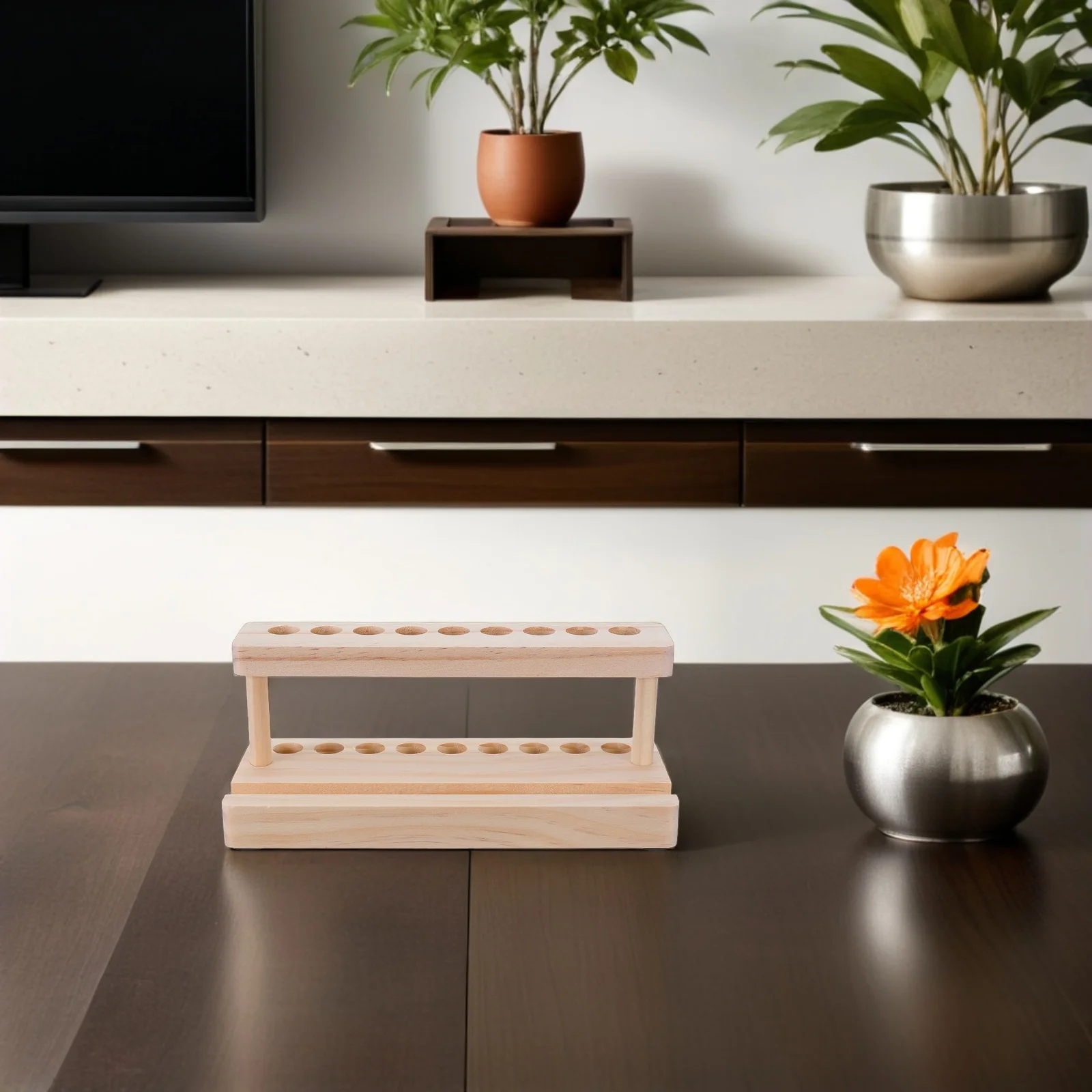 

Wooden Phone Pen Holder With Slots Desktop Organizer Stand For Office Study Room Pencil Holder Wood Cellphone Stand Desk Pen