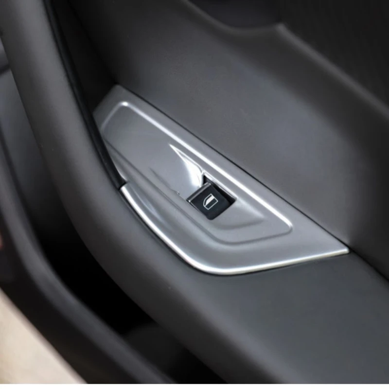 For Peugeot 508 GT 2019 2020 2021ABS Carbon Fiber Armrest Window Buttons Cover Glass Lift Adjust Switch Panel Trim Accessories - view 6