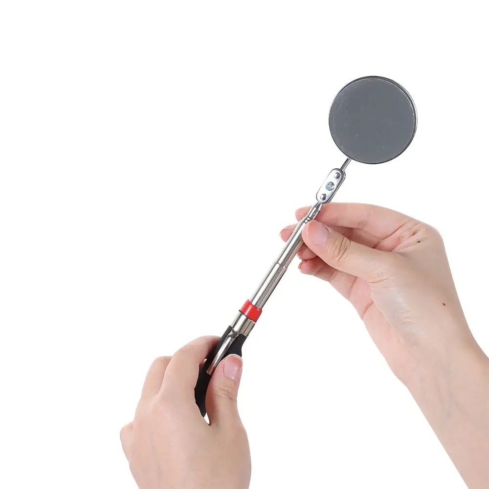 Ручной автомобильный механический ремонт, круглое зеркало, автомобильные инструменты, телескопическая линза для обнаружения инспекции, 360° выдвижной угол обзора