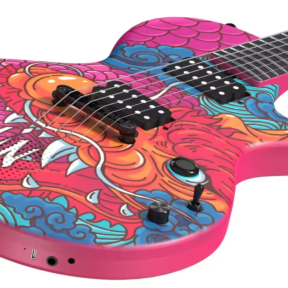 Enya Electric Guitar Shinichi Kobayashi Signature Loong Nova Go Sonic Smart Electric Carbon Fiber Guitarra Dragon