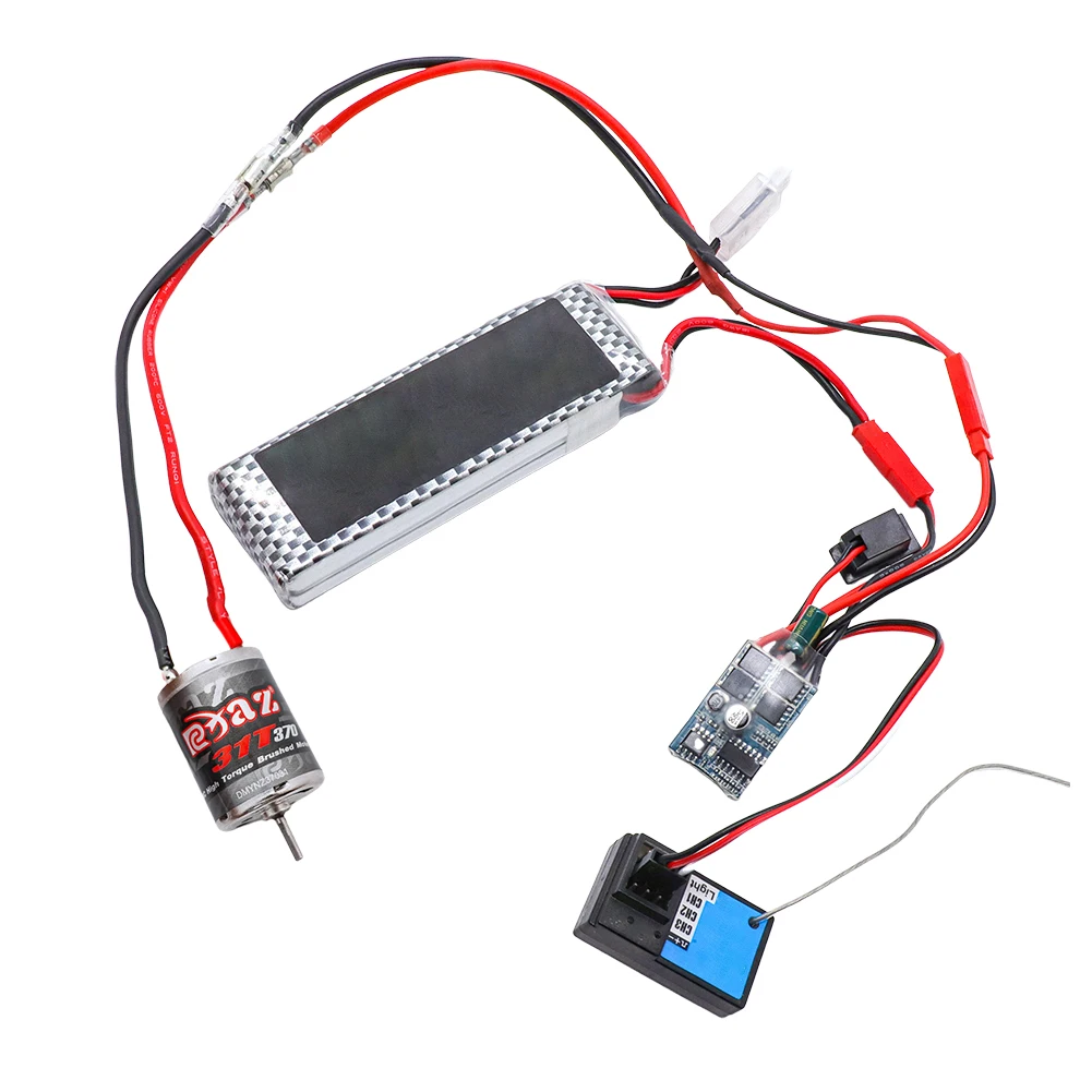 1 peça 31t 370 motor escovado dc motor de alta velocidade motor elétrico rc de alto torque para 1:10 1:12 1:14 1:16 1:24 modelo de rastreador rc