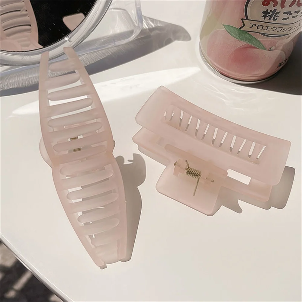 New Large Jelly Color Hair Clip Acrylic Hair Claw  Shark Clamp For Women Girls Fashion Summer Updo Headwear Hair Accessories