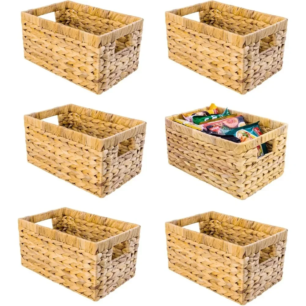 

A set of 6 willow storage baskets, water gourd storage baskets, wicker baskets for , and woven baskets