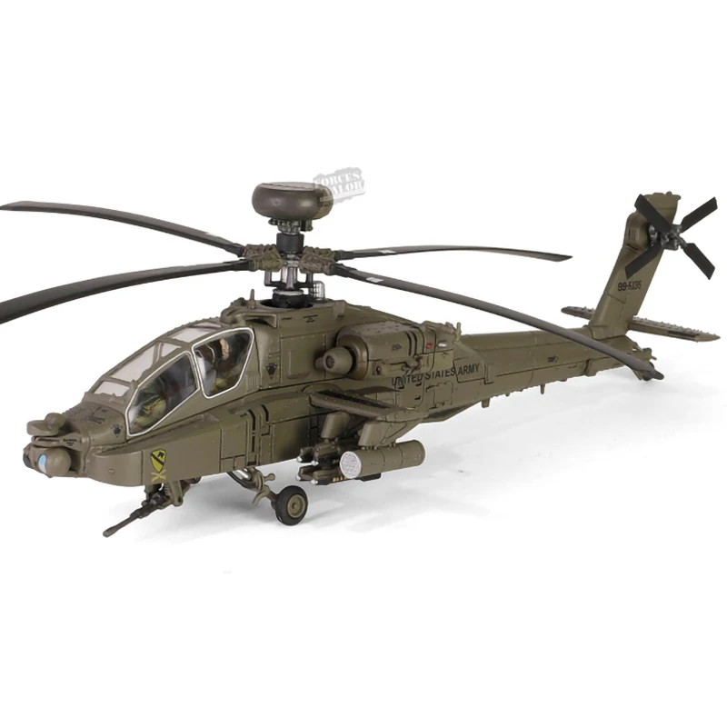 FOV 1:72 Scale US Army Long Bow Apache AH-64D Military Fighter Model Diecast Alloy Ornament Collection Souvenir Classic Toy Gift