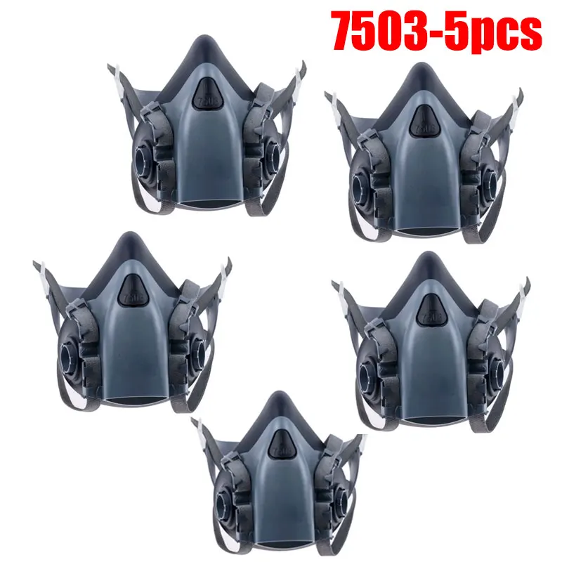 Reusable Respirator Half Facepiece 7503 7502 7501 NIOSH Cool Flow Valve For Chemical Handling Painting