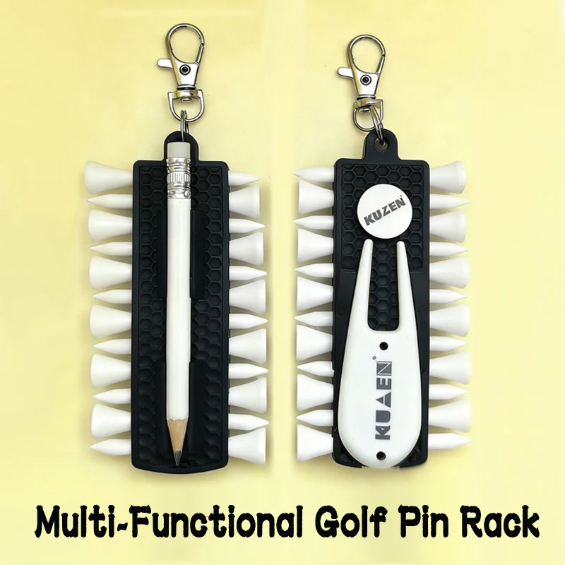 

New Golf Tees Rack Storage Set Made Of PVC Plastic Material Can Hold 12 Golf Tees Convenient A Perfect Gift For Golfers