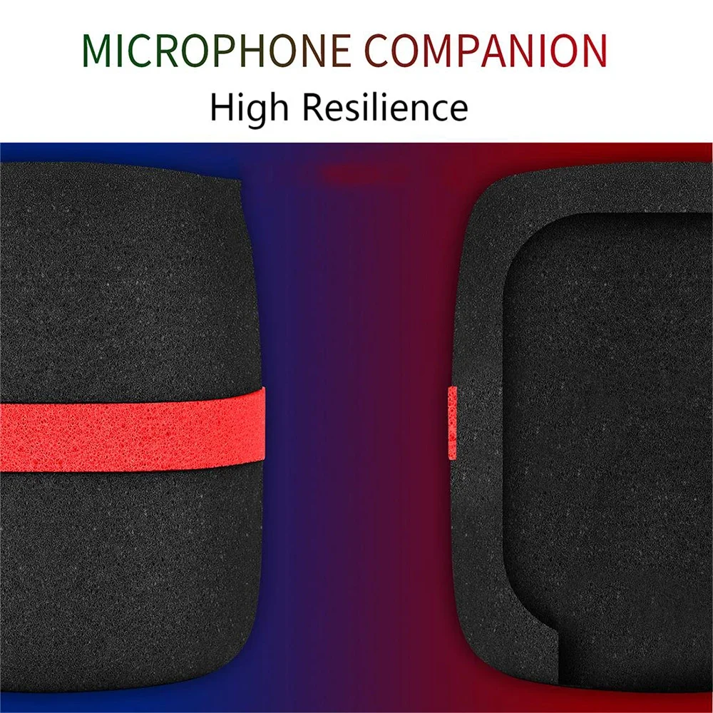 غطاء ميكروفون 5 قطعة غطاء إسفنجي للزجاج الأمامي من الفوم السميك للصوت المحمول ميكروفون KTV ملحقات الآلات الموسيقية للكاريوكي #4