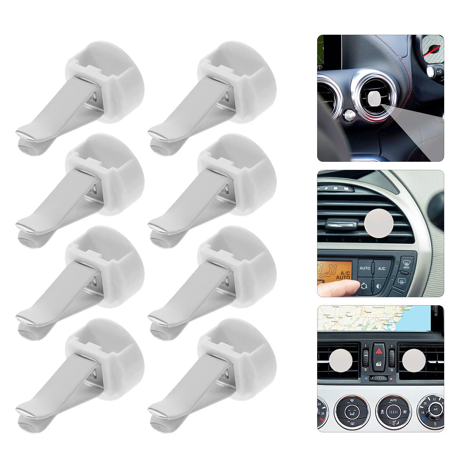 100 Pcs DIY Car Accessories Air Conditioner Vent Clips Blank Sturdy Metal Freshener