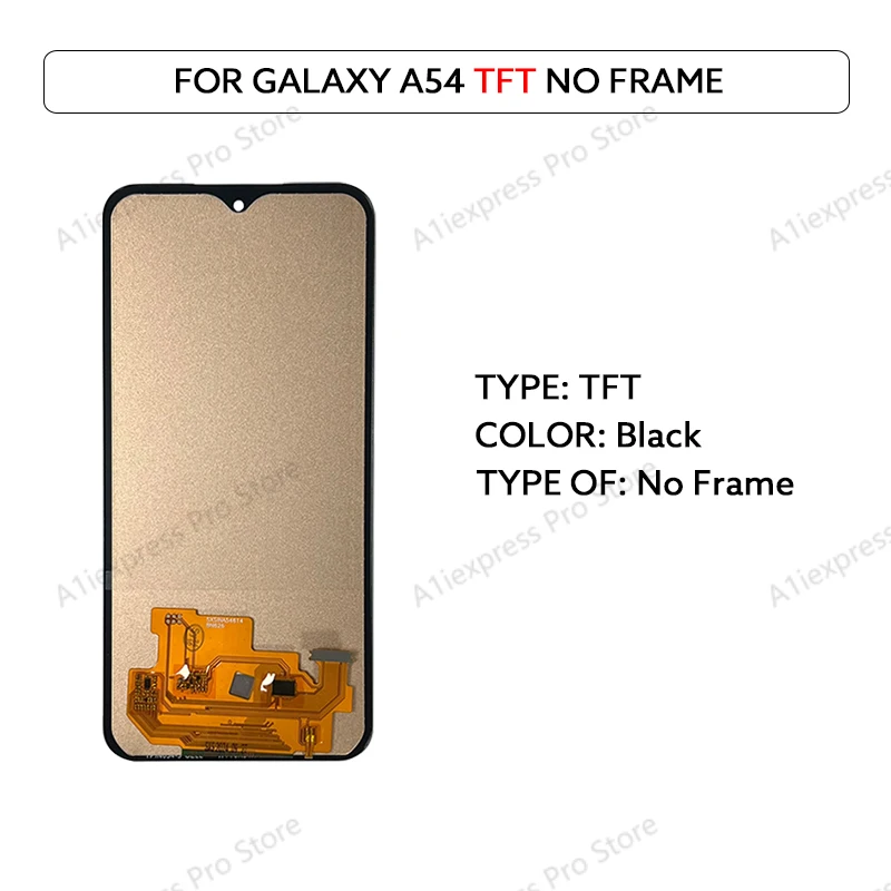Amoled Lcd Voor Samsung Galaxy A54 5G A546 Lcd-Scherm Met Frame Digitaal Touchscreen Digitizer Assemblage A 546V A546u Reparatie Onderdeel