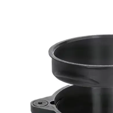 Black CNC Dust Hood for Edge Trimming Machines with Dual Inner Diameter 65mm/69mm L-Bend Suction Structure and Tool-Free Buckle