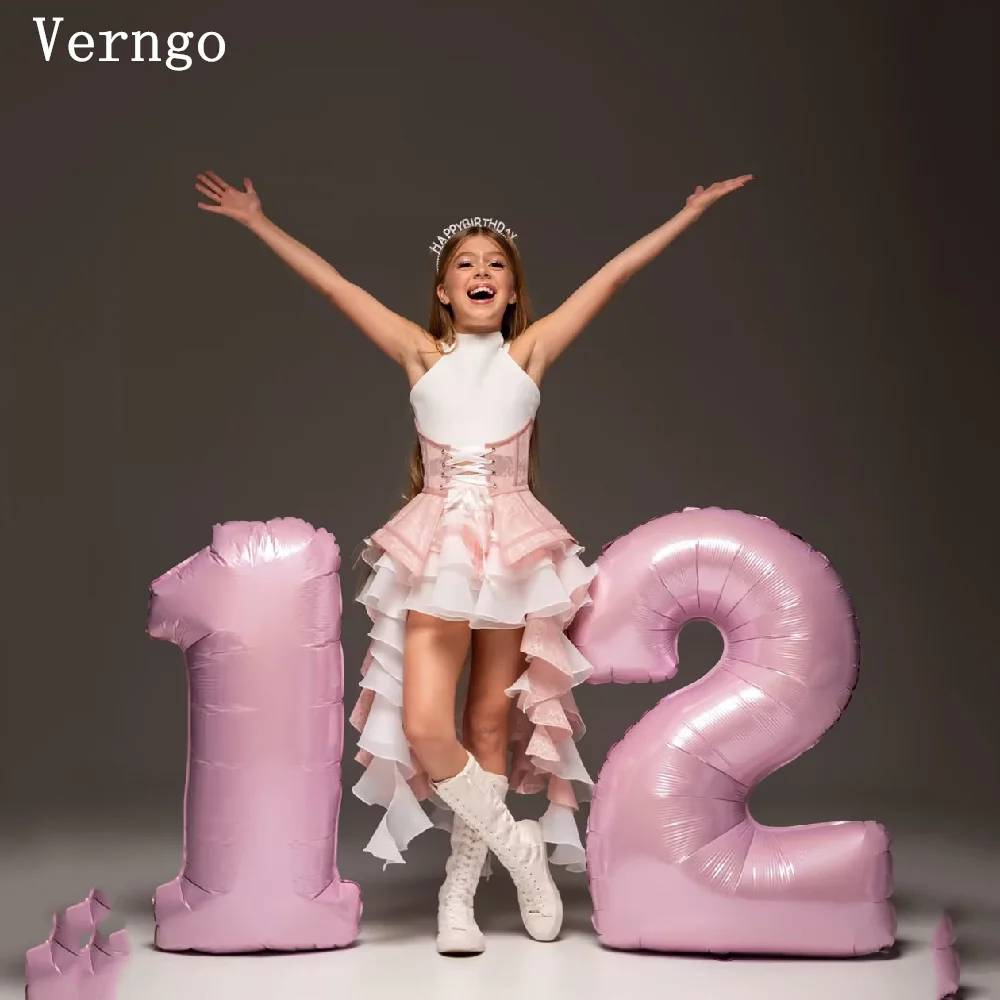 robe-de-fete-d'anniversaire-pour-fille-en-organza-rose-verngo-a-bretelles-avec-lacage-robe-de-celebrite-a-volants-tenue-plissee-personnalisable