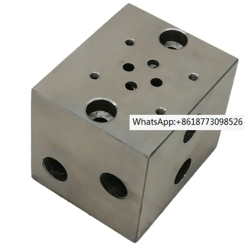 Customized hydraulic valve block DSG-01/02 4WE6 solenoid valve base integrated oil circuit block non-standard