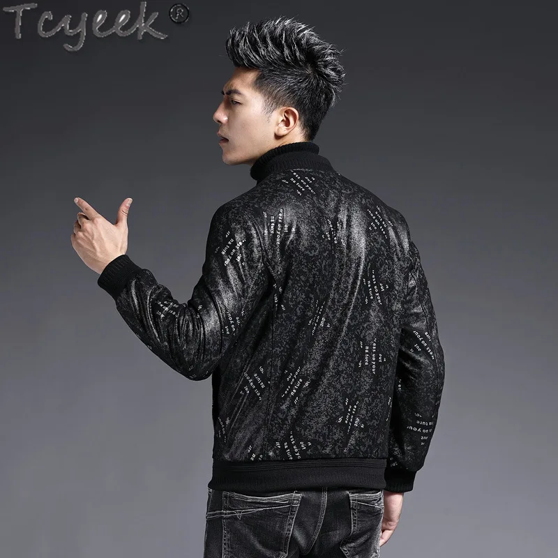 Tcyeek Real Leather Jacket Men Short Leather Coat Genuine Sheepskin Coats Spring Autumn Clothes Men's Motocycl Jackets 2024 Chic