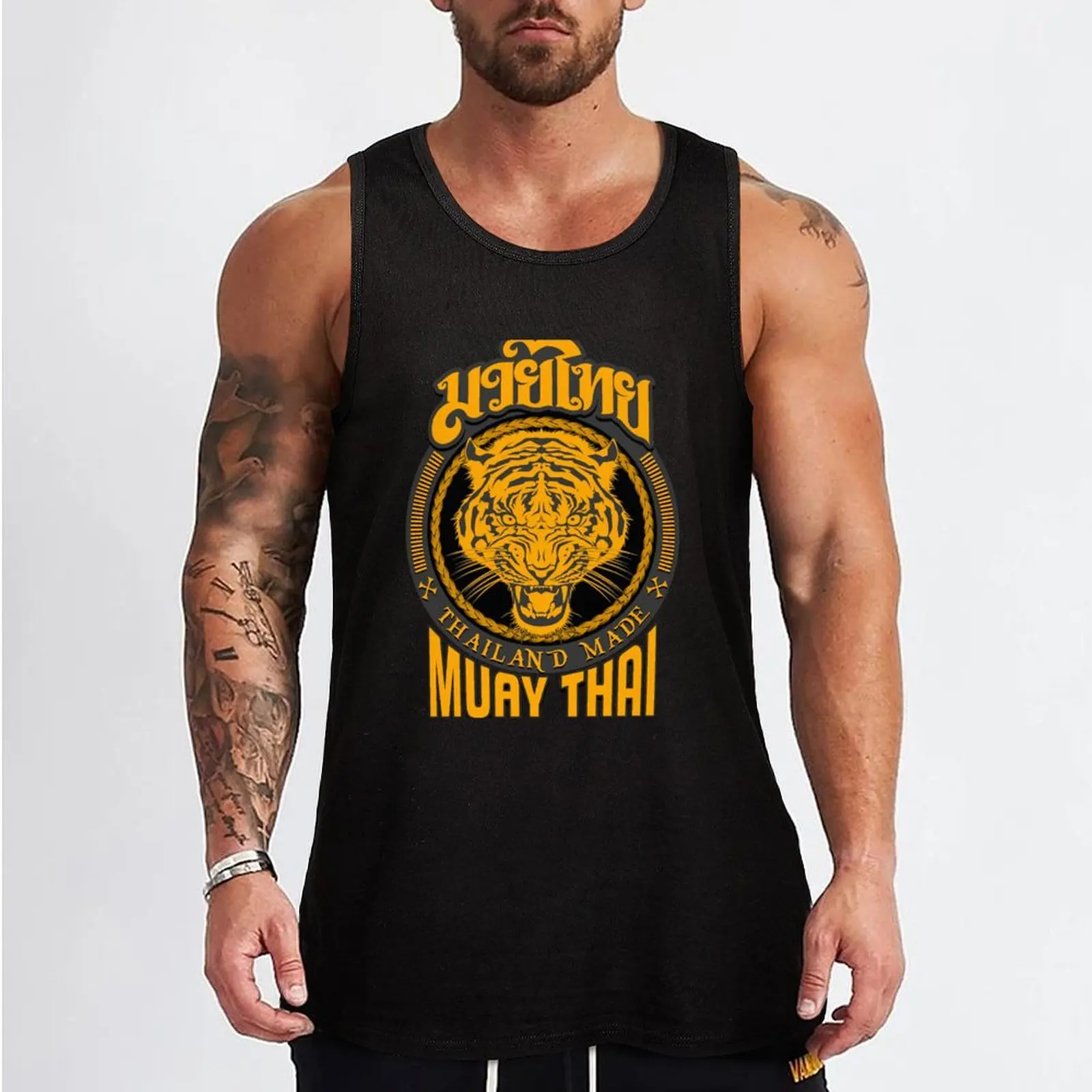 tiger sagat muay thai thailand martial art logo Tank Top anime t-shirts t-shirt Men's