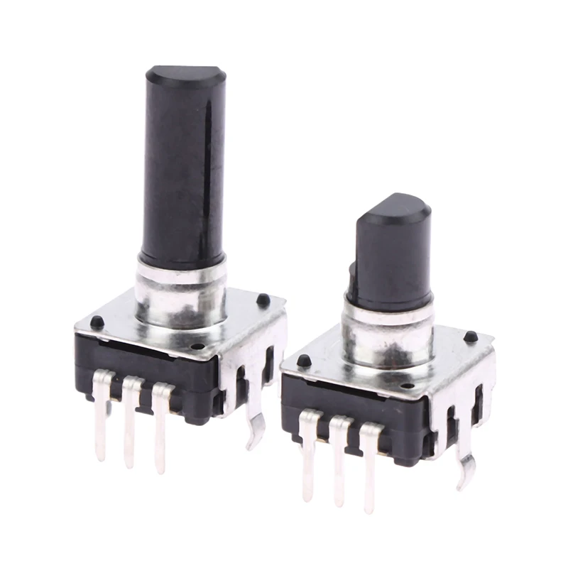 1pc 11.5/14/19mm EC12 360 Degree Rotary Encoder RE12 Audio Encoder Coding 5Pin 24 Position With Push Button Switch Handle