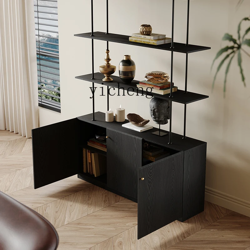 

ZK ceiling rack creative through roof living room partition display stand floor storage side cabinet home accessories