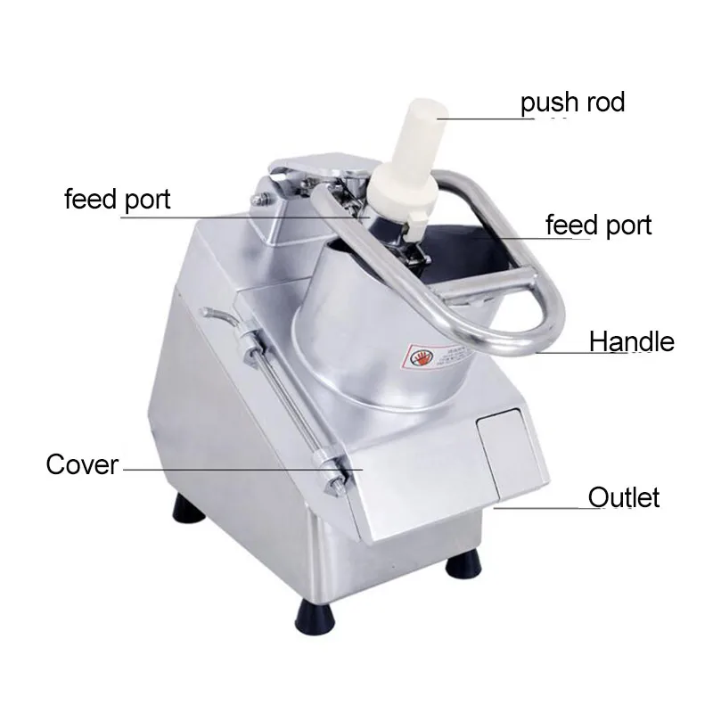 XEOLEO Efficient 5 in 1 Commercial Fruit and Vegetable Cutter Salad Master Vegetable Cutter Automatic Cutting Machine