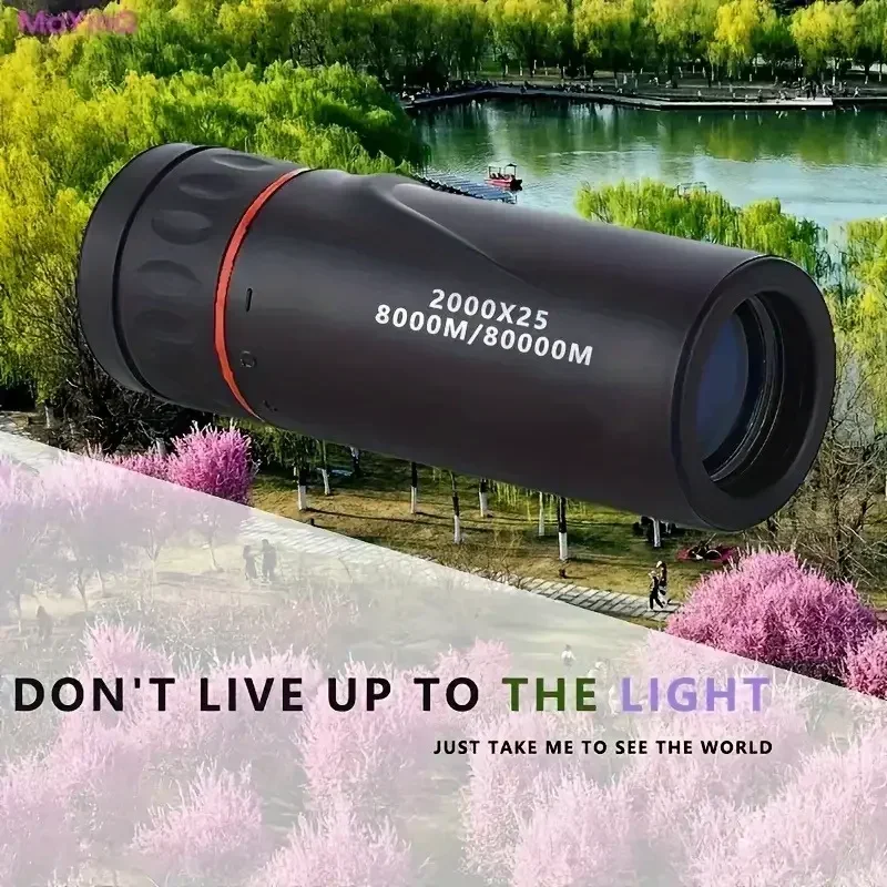 Mini 2000x25 Outdoor HD Monocular Telescope Mobile Phone Telescope with Holder Camping Hunting Birdwatching Telescopes 텔레스코픽 망원경